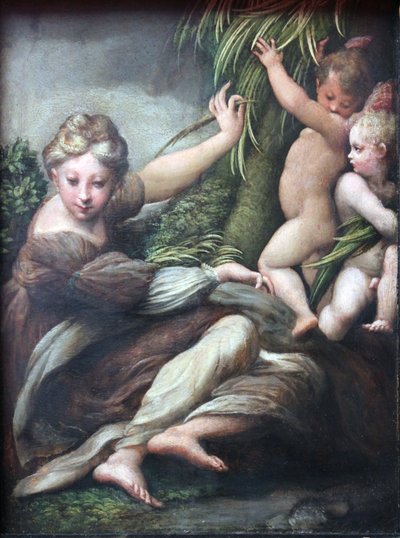 iki melek çocukla şehit by Parmigianino